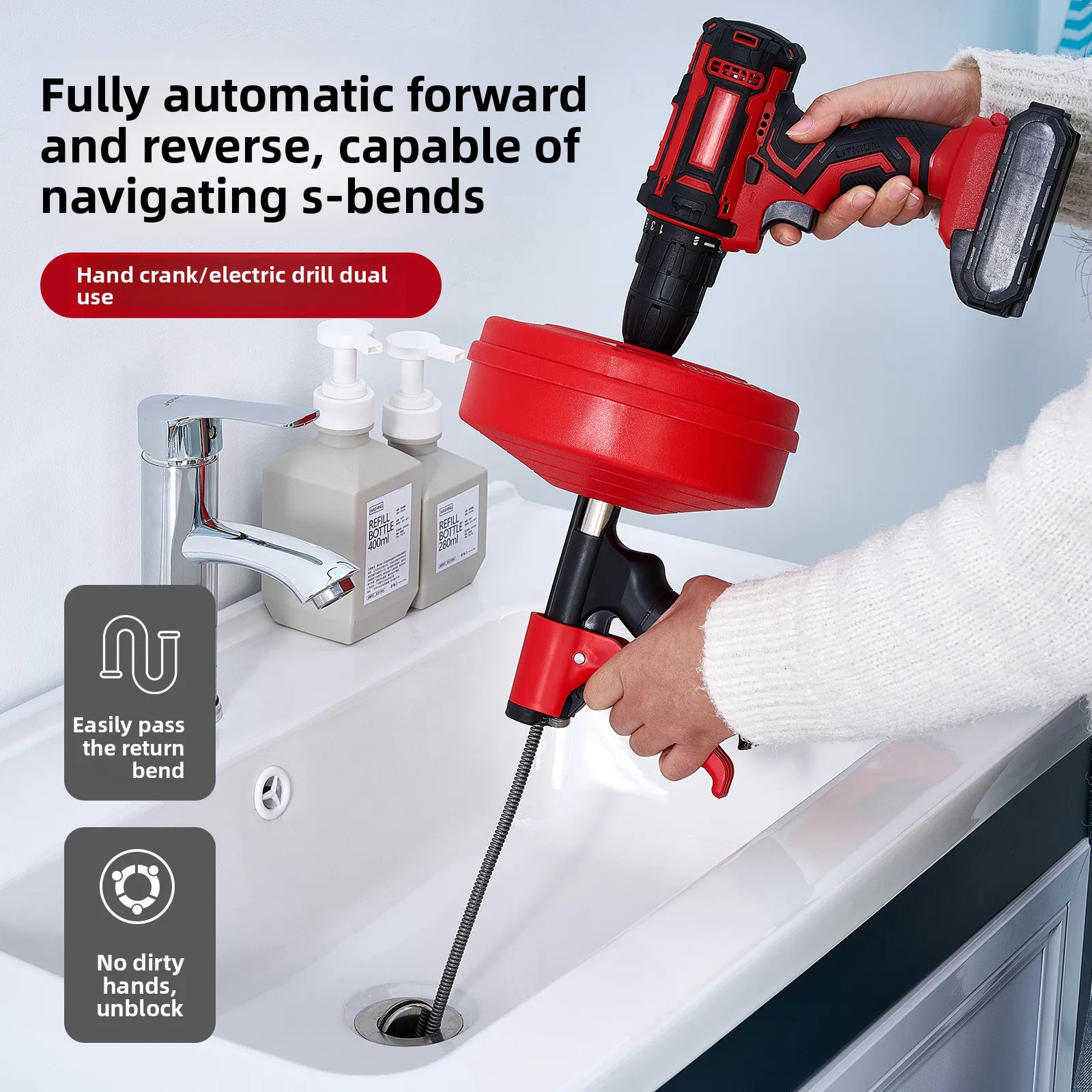 Professional Drain Snake Auger - Drain Snake Flexible recension och pris